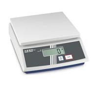 Bench scale [Kern FCE 3K1N] Entry-level bench scale, mobile, practical, lightweight, Weighing Range [Max]: 3 kg, Readout [d]: 1 g, Reproducibility: 2 g, Linearity: 3 g, Weighing plate: WxD 252x228 mm (Plastic)