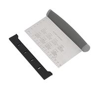 Bench Scraper,Multi-Purpose Stainless Steel Chopper,Pro Dough Pastry Cutter Mirror Polished with Contoured Grip and Scale Measuring Multipurpose for Dough Cake Pizza