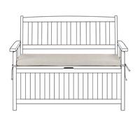 Bench Seat Pad Cushion SOVANA 108 x 45 cm Beige