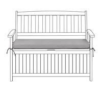 Bench Seat Pad Cushion SOVANA 108 x 45 cm Grey