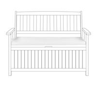 Bench Seat Pad Cushion SOVANA 108 x 45 cm Off-White