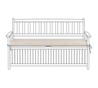 Bench Seat Pad Cushion SOVANA 148 x 45 cm Beige