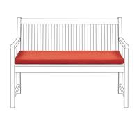 Bench Seat Pad Cushion VIVARA 112 x 54 cm Dark Red