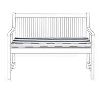 Bench Seat Pad Cushion VIVARA 112 x 54 cm Navy Blue