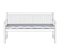 Bench Seat Pad Cushion VIVARA 152 x 54 cm Navy Blue