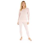Bench Soffi Womens Pyjamas Set Loungewear Long Sleeve PJs with Bottoms - Dusky Pink - 16