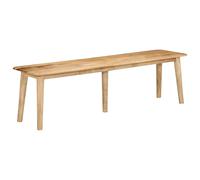 Bench Solid Mango Wood 160x40x45 cm Brown Whitewash Hall Living Room Seating Sit