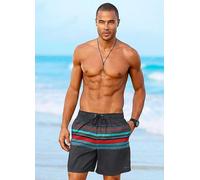 Bench Stripe Swimming Shorts Black Stripe