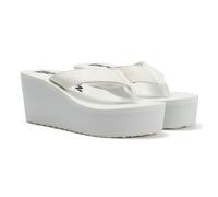 Bench Womens Vacay Chunky Wedge Flip Flops White Pu 6
