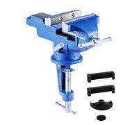Bench Vice Universal Portable 360° Swivel Base Bench Vice Clamp Adjustable Workshop Mini Clamp for Woodworking Metalworking Drilling (80mm)