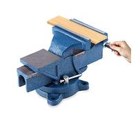 Bench Vice Vices for Workbench, Table Mounted Vice Workshop Vice Heavy Duty Worktop Vice 360 掳 Rotatable Swivel Bench Vice Clamp with Small Anvil Power Coating, Cast Iron (Body), 45# Steel (jaw)