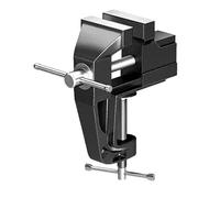 Bench Vise, 35mm/50mm Multipurpose Mini Bench Dual-Purpose Table Clamp-on Vise with 360 Degrees Swivel Base for Woodworking DIY Workbench(50mm)