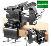 Bench Vise, 6" Table Vise For Workbench,2-in-1 Multi-Purpose Heavy Duty Bench Vice With Multifunctional Soft Jaws, 270° Swivel Base Home Vise for Woodworking,Home Workshop,Welding and DIY