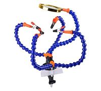 Bench Vise Table Clamp Soldering Station with 5Pc Flexible Arms Soldering Iron Holder PCB Welding Repair Third Hand Tool