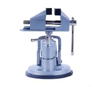 Bench Vise with Vacuum Base 3.15 Inch Jaw Width Multi-Angle Rotate 360° for Smooth Surfaces Laminate Steel Granite Glass Aluminum A