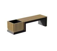 Bench with Planter Box Landscape Planter Box with Public Bench Seat Combined