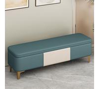 Bench with storage box at the end of the bed, cushioned sofa stool for changing shoes, storage stool at the end of the bed, footstool with storage function, suitable for corridors and bedrooms