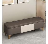 Bench with storage box at the end of the bed, cushioned sofa stool for changing shoes, storage stool at the end of the bed, footstool with storage function, suitable for corridors and bedrooms