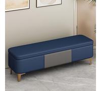 Bench with storage box at the end of the bed, cushioned sofa stool for changing shoes, storage stool at the end of the bed, footstool with storage function, suitable for corridors and bedrooms