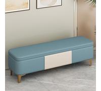 Bench with storage box at the end of the bed, cushioned sofa stool for changing shoes, storage stool at the end of the bed, footstool with storage function, suitable for corridors and bedrooms