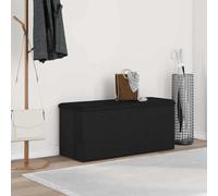 Bench with Storage Space Black Oak Look Made of Wood Material 102 x 42 x 45 cm Hallway Bench Wardrobe Bench with Folding Lid for Living Room Bedroom and Entrance Area