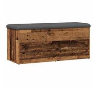 Bench with Storage Space, Old Wood Look, 102 x 42 x 45 cm, Wood Composite, Padded Cushion, Folding Lid, Hallway Bench and Wardrobe Bench for Hallway, Hallway, Living Room, Bedroom