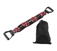 Benching Chest Expander Push Up Bar Resistance Training Belt Supine Press Equipment for Home Gym Fitness Workout Latex Rubber Red Black 100cm 75lb (Red)