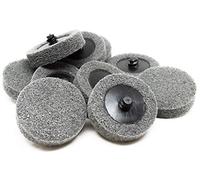 Benchmark Abrasives 2" Quick Change Silicon Carbide Non-Woven Surface Preparation Wheels for Sanding Polishing Paint Removal, Male R-Type Backing, Die Grinder Discs (10 Pack) - (Grey)