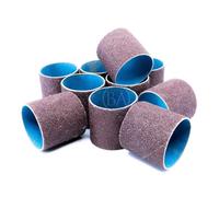 Benchmark Abrasives 2" x 2" Aluminum Oxide Abrasive Spiral Bands for Rotary Tools, Drum Sleeves for Sanding Deburring Blending Polishing on Metals Plastic Wood Rubber (10 Pack) - 80 Grit