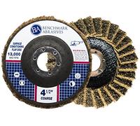 Benchmark Abrasives 4-1/2" Type 29 Surface Conditioning Angle Grinder Flap Discs for Blending, Grinding, Sanding, Polishing, 7/8" Arbor (5 Pack) - Coarse Grit