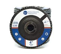 Benchmark Abrasives 4" x 5/8" Premium Zirconia Type 27 Flap Discs for Angle Grinder, 4 Inch Sanding Disc, Rust Removal, Deburring Finishing - Grinding Wheels (10 Pack) 40 Grit