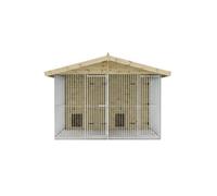 Benchmark Dog Kennel with Apex Roof - Duo 8 x 12ft Premium Wood Range