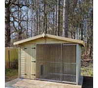Benchmark Kennels Benchmark Dog Kennel With Apex Roof - Single 10 X 8Ft, Premium Wood Range