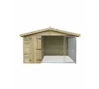 Benchmark Kennels Benchmark Dog Kennel With Apex Roof Single 10X6.5Ft Premium Wood Range
