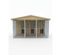 Benchmark Kennels Benchmark Dog Kennel With Apex Roof Triple 10X10Ft Premium Wood Range