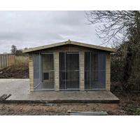 Benchmark Dog Kennel with Apex Roof - Triple 10 x 10ft Premium Wood Range