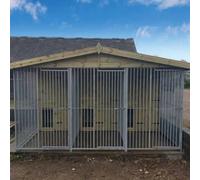 Benchmark Kennels Benchmark Dog Kennel With Apex Roof Triple 12X8Ft Premium Wood Range