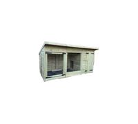 Benchmark Kennels Benchmark Dog Kennel With Pent Roof - Single 8 X 4Ft, Essential Wood Range