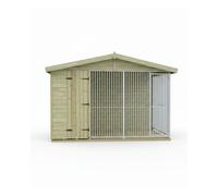 Benchmark Dog Kennel with Apex Roof - Single 10 x 4ft Premium Wood Range