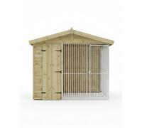 Benchmark Dog Kennel with Apex Roof - Single 8 x 4ft Premium Wood Range