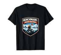 Benchmark Reach The Peak Camping Mountain Badge T-Shirt