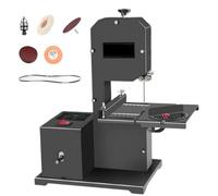 Benchtop Bandsaw, 800W Wood Cutting Machine, 230V Pure Copper Motor, 70mm Cutting Height, 90mm Throat, Reinforced Metal Base, 0-45° Bevel Cuts for Mitre Cuts