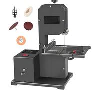 Benchtop Bandsaw & Detail Saws Set - Wood & Metal Cutting Kit with Scroll Saw & Jigsaw Blades for Makers & School Labs