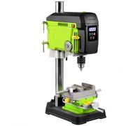 Benchtop Drill Press with Digital Display and Laser Guide | High-Torque Electric Drill with Work Light, Ideal for Precise Drilling, Enlarging & Reaming in Workshops and Home Projects