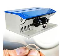 Benchtop Jewelry Polishing Machine, Variable Speed Buffing Wheel Polishing Machine, Dual Spindle Grinder, with Dust Collector Hood and Light, for Silver and Gold Metal Craft Buffing