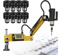Benchtop Tapping Machine, Electric Tapping Tool with M3-M16 Collet Set, 600W Motor, Smart Touch Interface, Rustproof Swivel Arm for Metal, Plastic, Wood