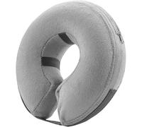 BENCMATE Protective Inflatable Collar for Dogs and Cats - Soft Pet Dog Cone Recovery Collar Does Not Block Vision E-Collar Grey-XL