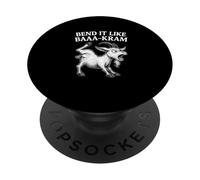 Bend It Like Baaa-Kram Humor Goat Yoga PopSockets Adhesive PopGrip