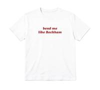 Bend Me Like Beckham Y2K Baby Tee Womens England Football Shirt - White Cotton Cropped Fan Top World Cup 2026 Ladies, Match Day Watch Party Festival Tee
