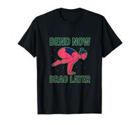 Bend Now Brag Later Yoga Crow Pose Graphic T-Shirt